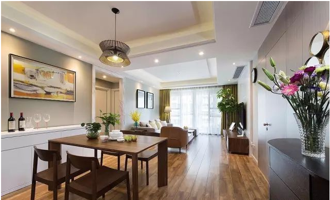 112㎡现代简约风格，灵动清新，干净利落