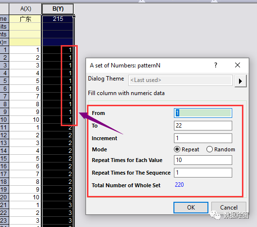 Origin(Pro)：方格图（Pictogram
