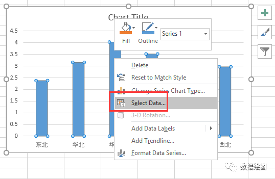 MS Excel山峰柱形图