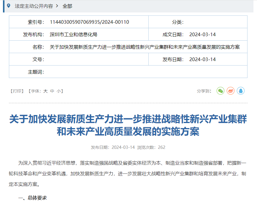 【政策动态】深圳“20+8”产业集群上线2.0版本！加快发展新质生产力 奋力推进高质量发展