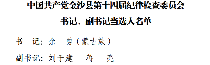 中国共产党金沙县第十四届纪律检查委员会第一次全体会议举行