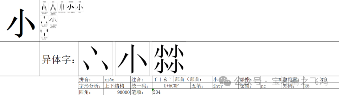 小的繁体字怎么写
