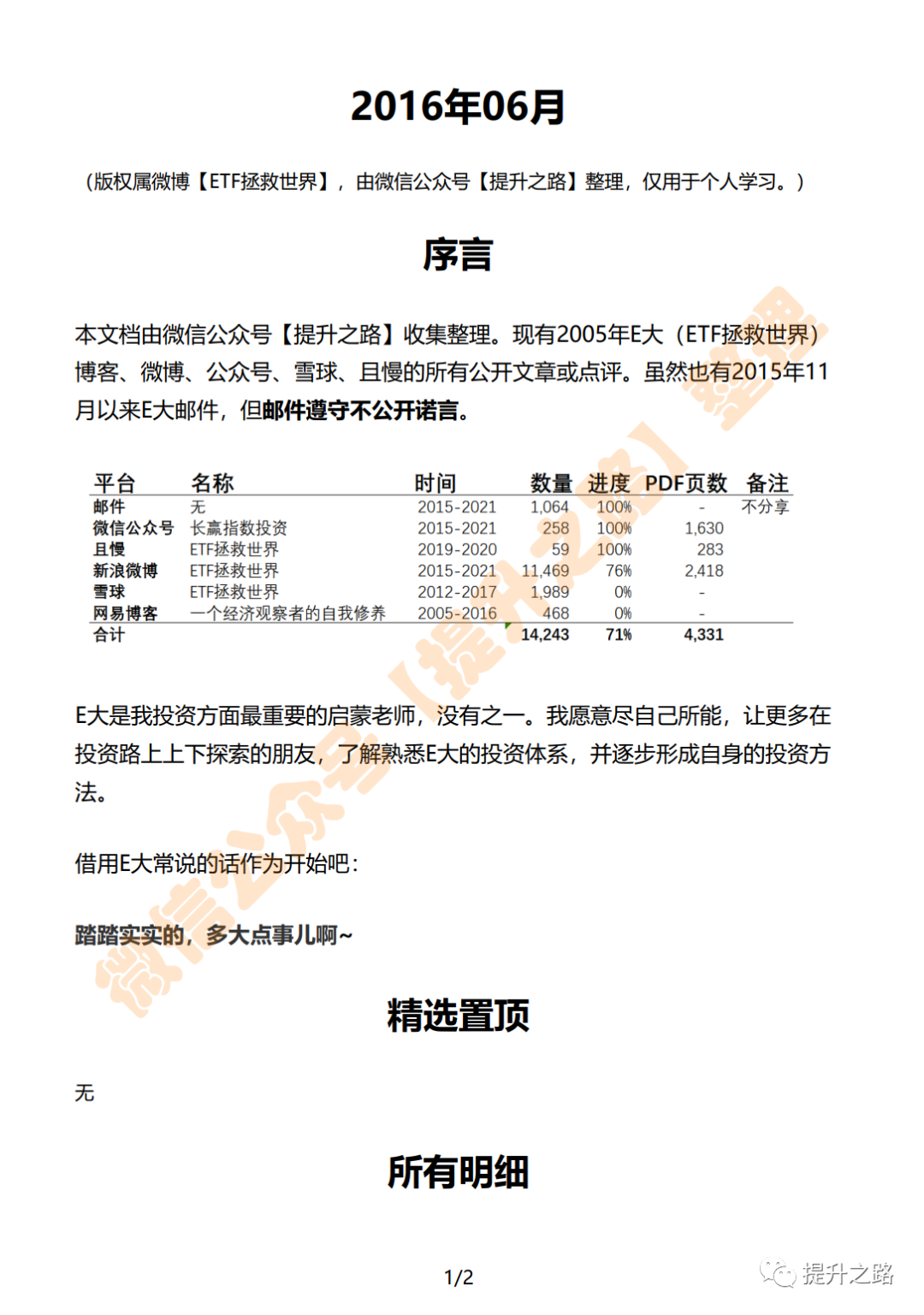 Etf拯救世界丨微博精选丨2016 06 全网搜