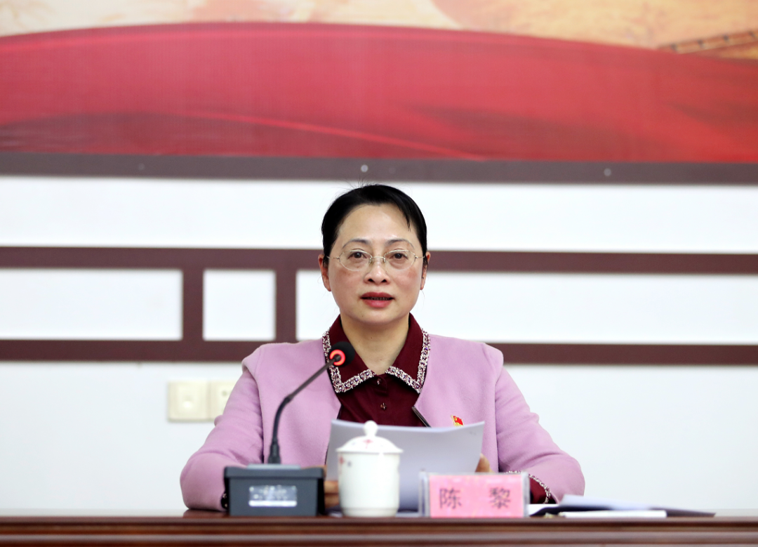 县委副书记,县政府党组书记,县长陈黎主持会议并讲话