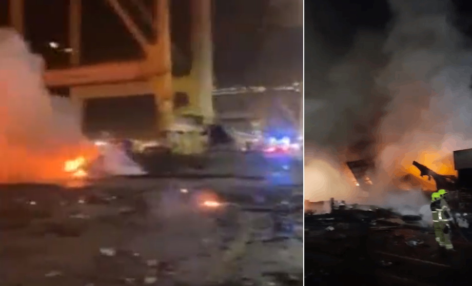 突发爆炸！一集装箱货轮起火爆炸，火光冲天，又是危险品瞒报？(图2)