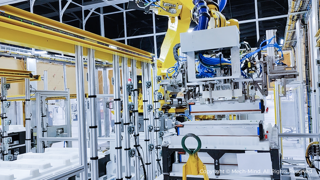 梅卡曼德“眼+脑”助力锂电池模组柔性上下料/装配，驱动产线智能化升级