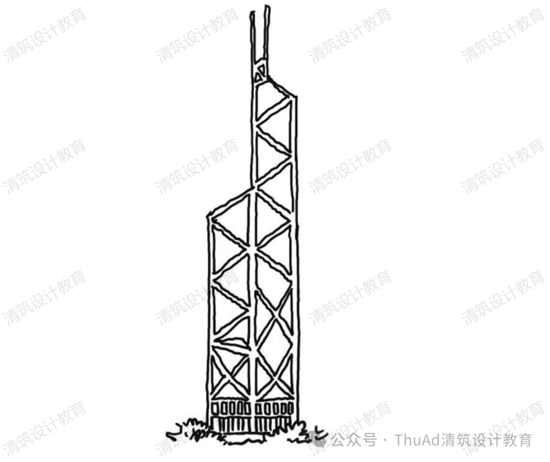 贝聿铭中银大厦平面图图片