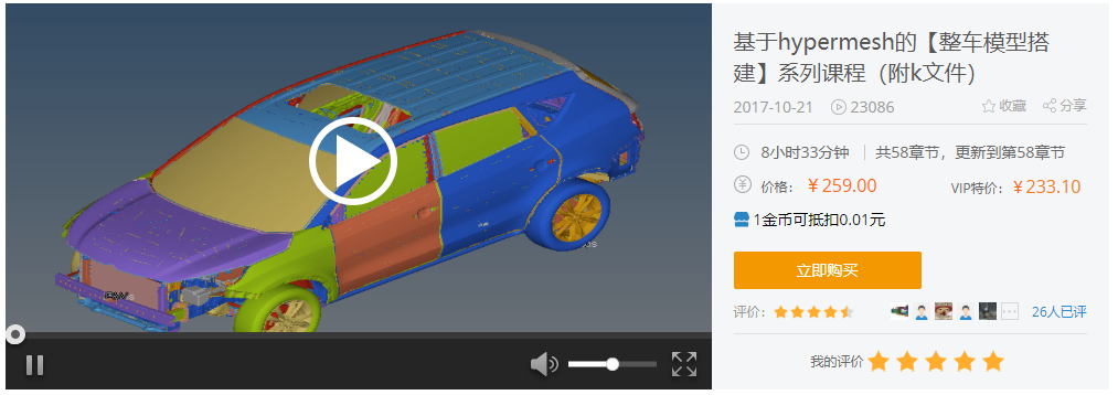 限时优惠50元，仅限10名 | 《Hypermesh整车模型搭建系列课程》的图2