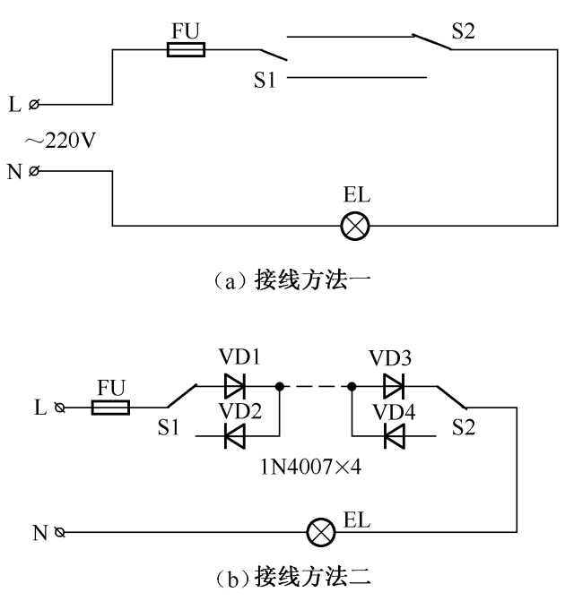 3个开关控制1盏灯，怎么连接线路？附上36种常见照明控制原理图！的图5