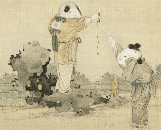 还能和那个谁一起玩儿(过家家~):北宋 苏汉臣(传)《冬日婴戏图