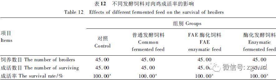 发酵饲料对肉鸡成活率的影响