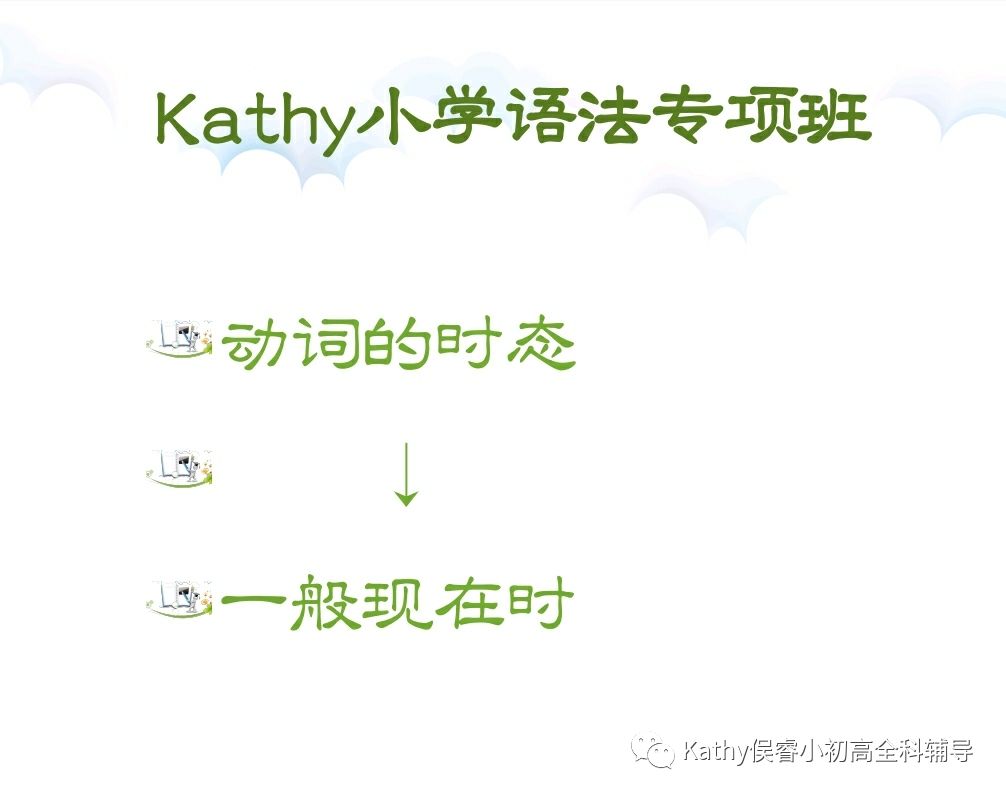 小学英语语法专项 三十 动词的时态 一般现在时 Be动词的一般现在时 Kathy俣睿小初高全科辅导 微信公众号文章阅读 Wemp
