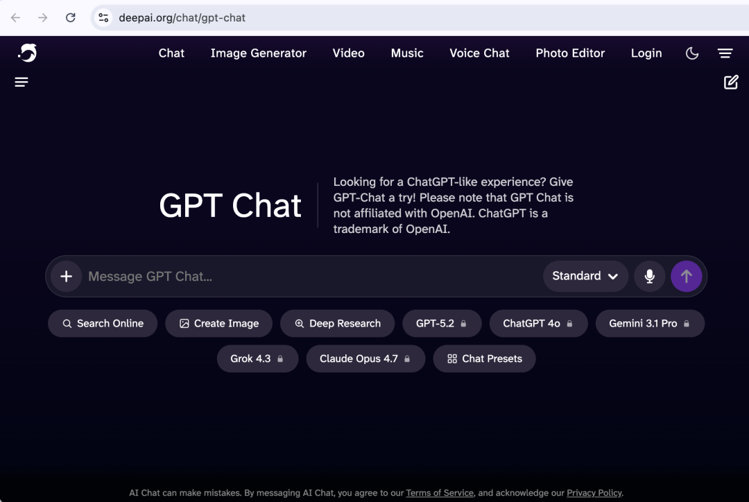deepai.org gpt-chat 页面关键词
