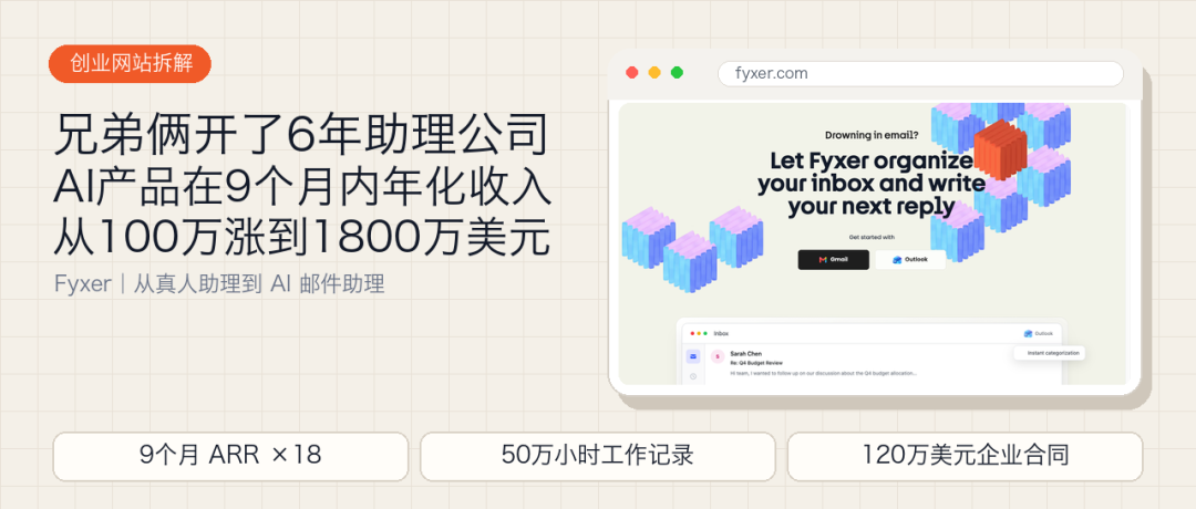 Fyxer AI 如何9个月年化收入从100万涨到1800万美元