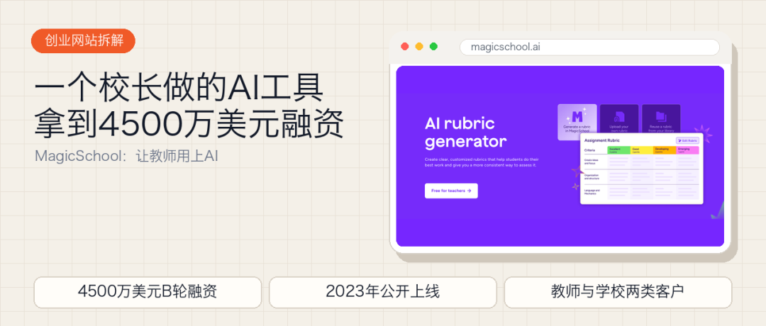 教师AI工具MagicSchool融资4500万美元 免费版与学校集成解析