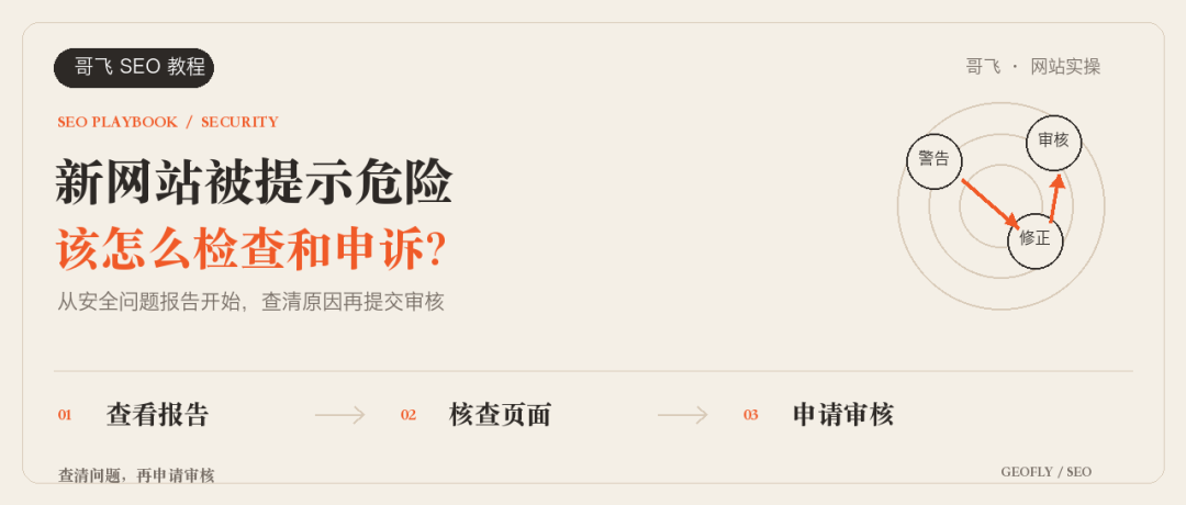 新网站被浏览器提示危险网站 误判原因排查与申诉解封教程