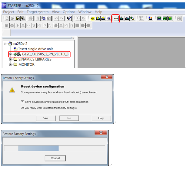西门子G120C变频器恢复出厂设置的图3