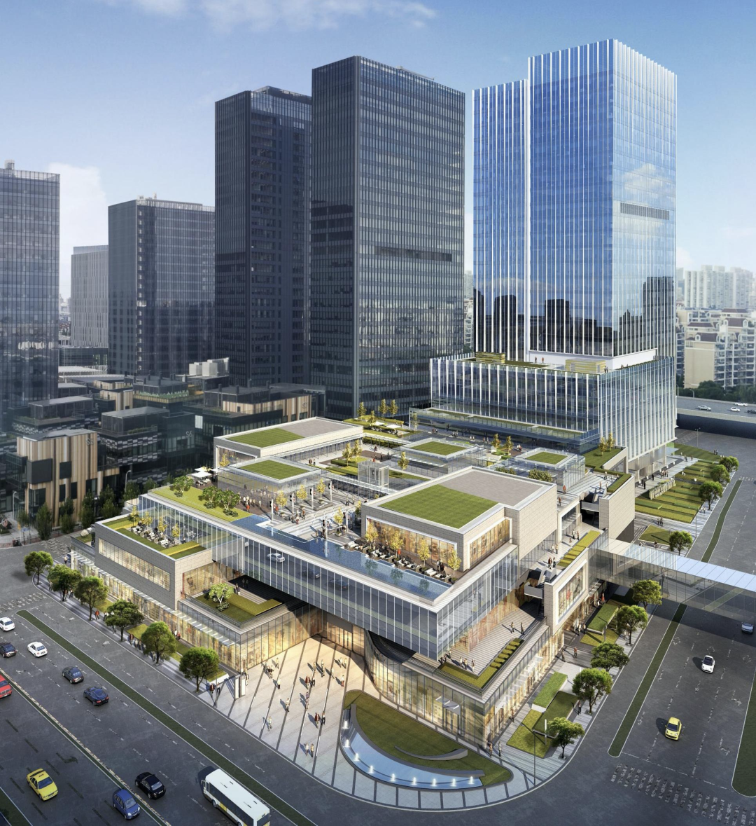 142万方前滩国际广场130米摩天大楼与lplaza综合体