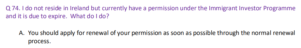 爱尔兰移民局官网更新Q&A，投资移民仍可递交申请！