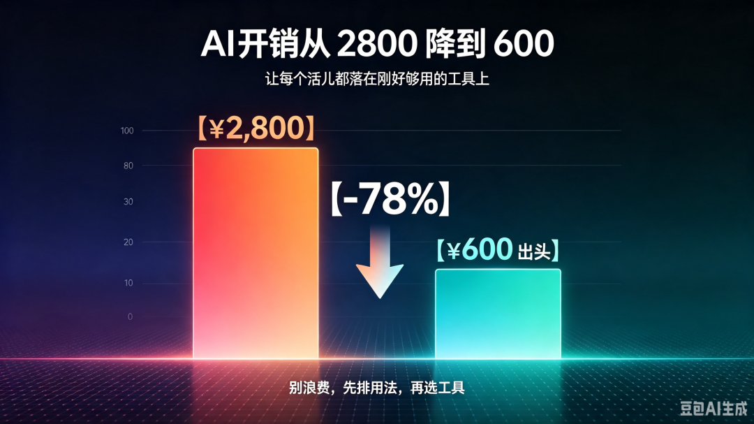 AI账单从2800元降至600元 三个使用习惯让每月开销省八成