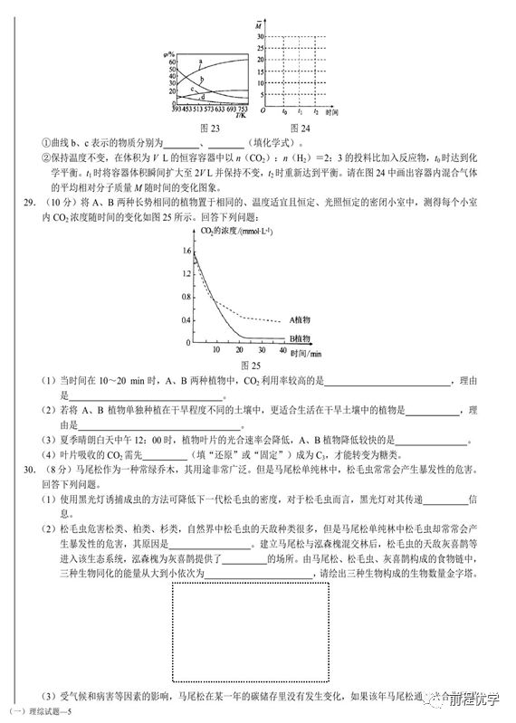 分享 湖南省长沙市长郡中学2019届高三上学期第一次适应性考试 一模