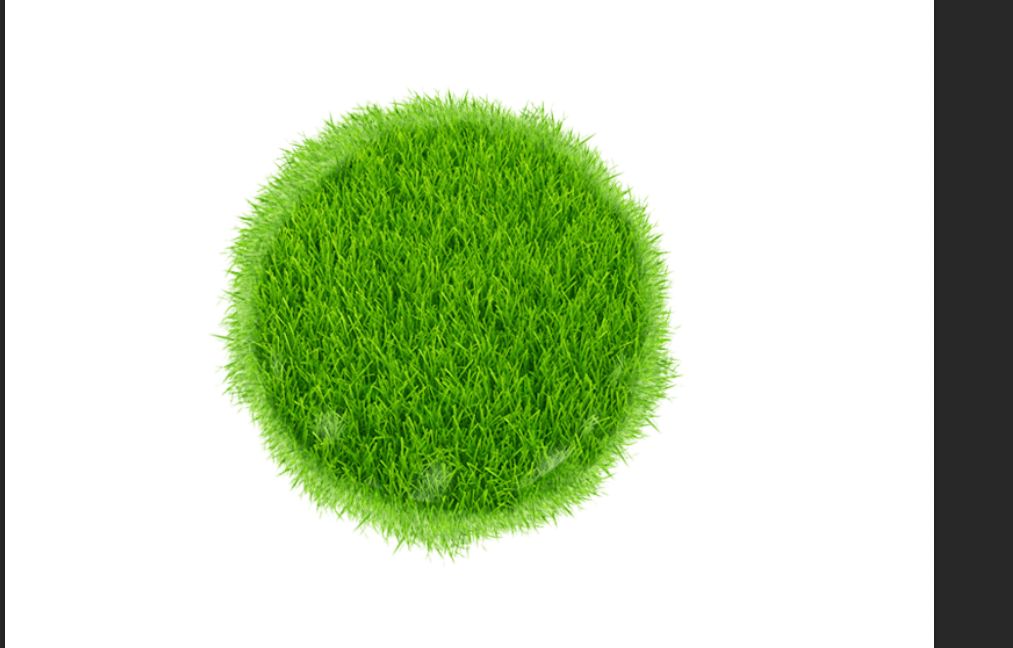 ps教程绿色草地圆形球体上集