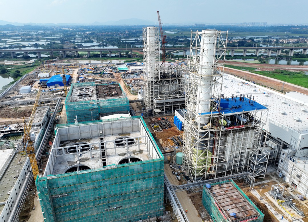 ▲位于肇庆新区临港产业园的2x460MW天然气热电联产机组