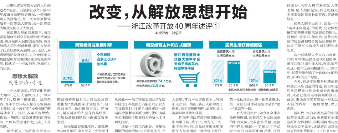 浙江改革开放40周年述评