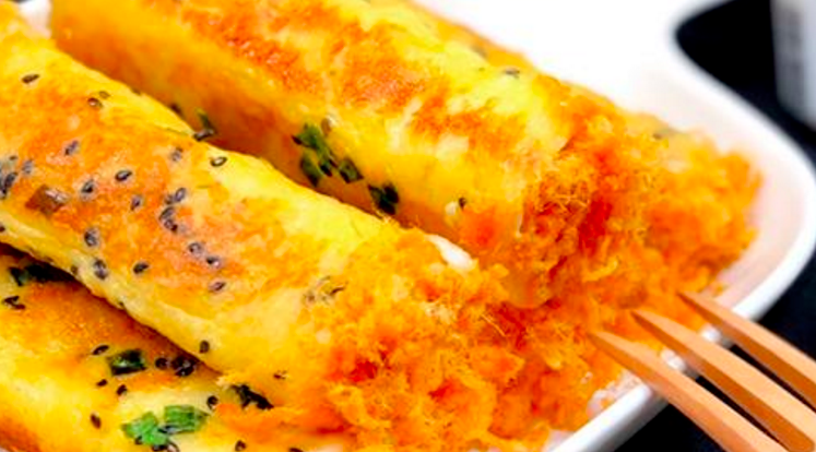 3步搞定美味又营养的早餐肉松卷｜快速又方便