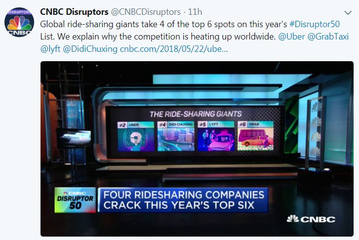 滴滴小米上榜CNBC全球创新50强 挑战美国企业霸主地位 滴滴小米上榜CNBC全球创新50强 挑战美国企业霸主地位