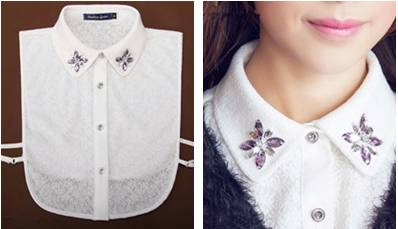 职场里很多追时尚的白领 都置备"假领子"当装饰 道哥在某宝上搜索"假