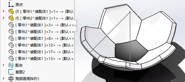 我认为这样用solidworks绘制足球才是合理的，你觉得呢？的图9