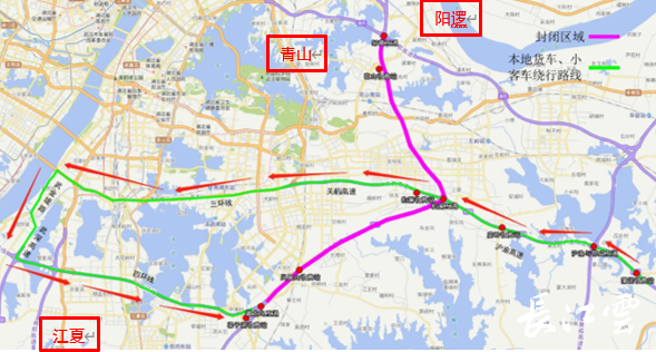 下周，武汉这段高速交通管制，交警发布最新提示！