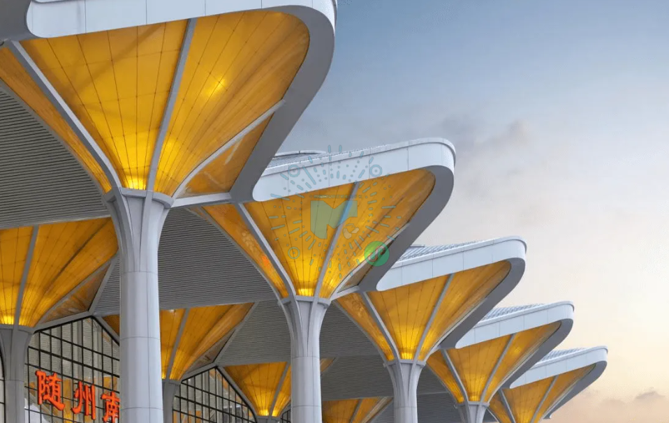 随州高铁站膜结构建筑3 随州高铁站膜结构建筑3