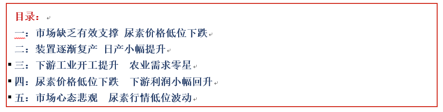 [隆众聚焦]：库存高企，尿素该何去何从？