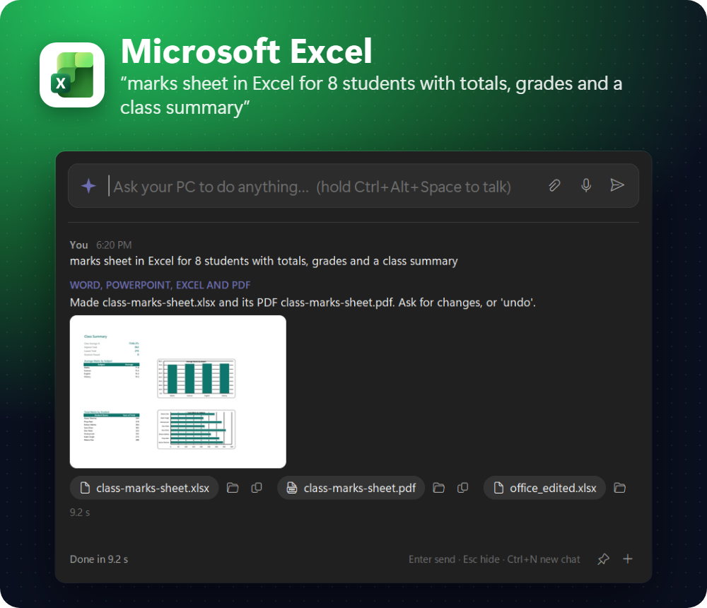 Command bar 中的 marks sheet，warm programs 的 9.2 秒：Office render 从 6 到 8 秒降到 1 到 2 秒，JianYing 在 plan 写入时启动（由 Fareed Khan 创建）
