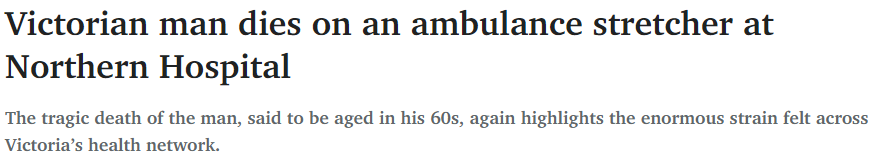 病床车怎么画悲剧！墨尔本男子医院外苦等病床30分钟，在救护车担架上去世_https://www.jmylbn.com_新闻资讯_第2张