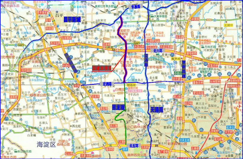 规划昌平区拟建崔阿路定泗路怀昌路