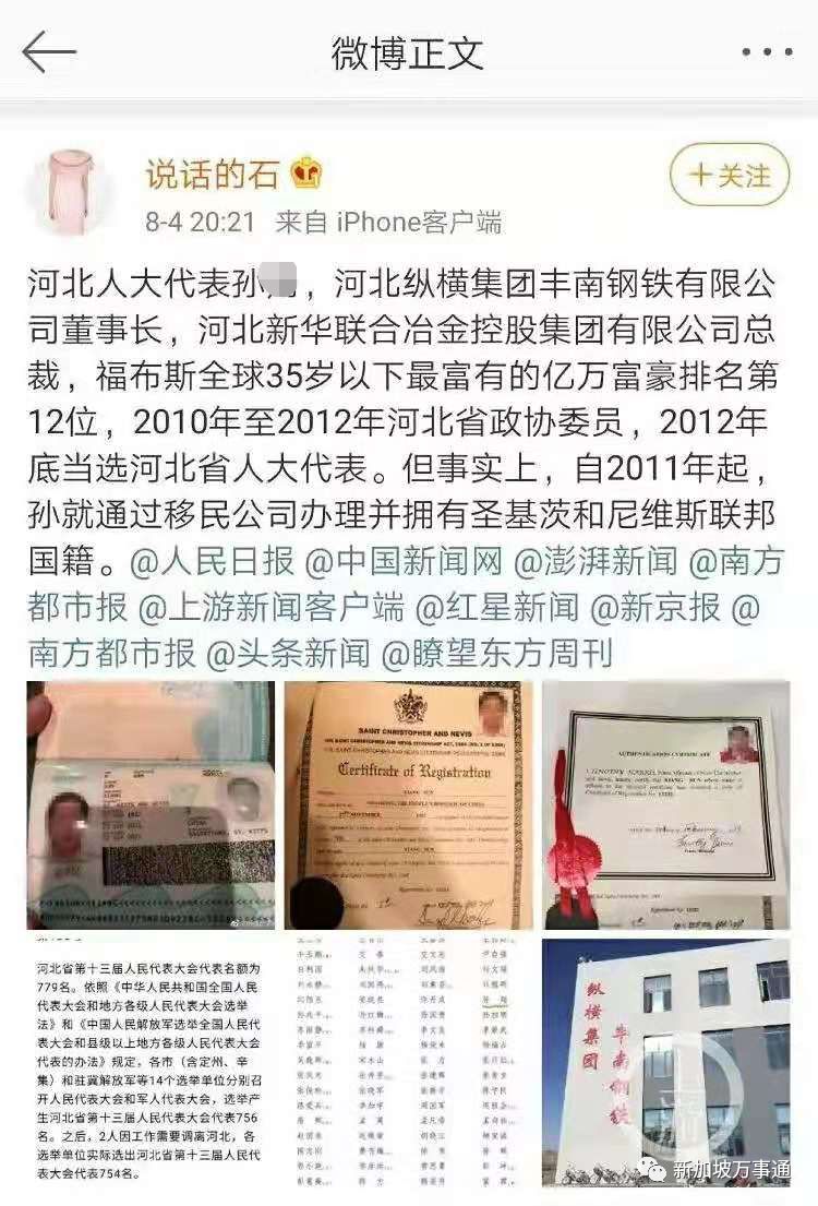 中国重拳打击双国籍，130亿身价的80后人大代表躺枪了……（组图） - 3