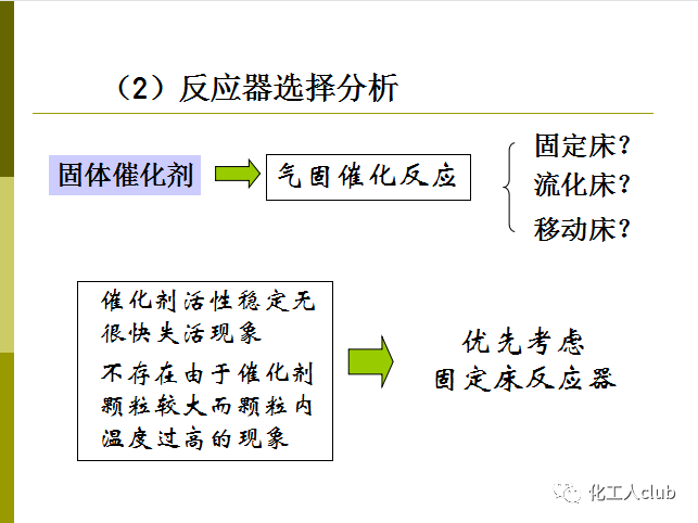 化學反應器型式的選擇(圖5)