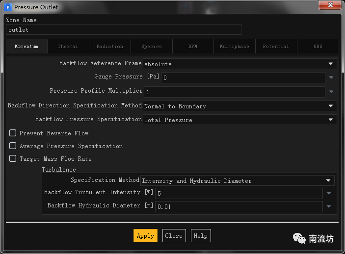 FLUENT收敛型喷嘴内不可压缩流动模拟的图3
