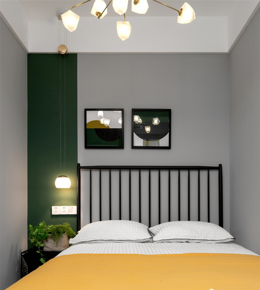 87㎡现代北欧2室2厅，配色超级大胆！