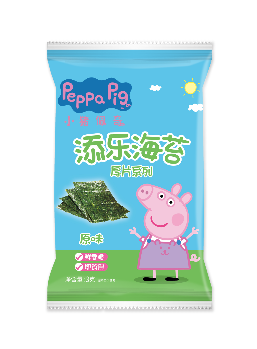 3G添乐卡通王小猪佩奇厚片海苔 原味（3克x8包x24袋).png
