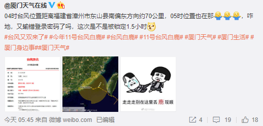 刚刚！台风“白鹿”登陆福建东山！福州未来天气……