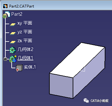 [CATIA知识点] CATIA V5， CATPart关联设计实体图标详解，结构树实体图标上的小logo是怎么来的？的图13