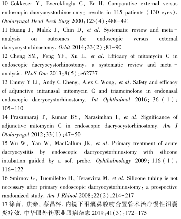 怎么拔鼻腔引流管鼻内镜下激光泪囊鼻腔造口置管术治疗慢性泪囊炎疗效观察_https://www.jmylbn.com_新闻资讯_第3张