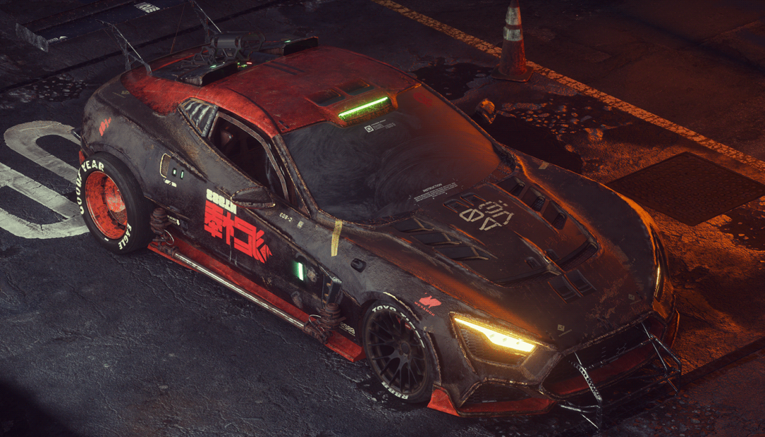 欣赏这质感无话可说超精细赛博朋克风赛车