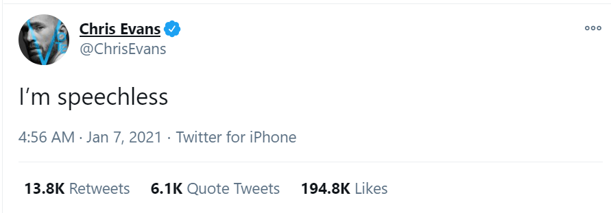 特朗普支持者冲进国会后，欧美明星和网友纷纷发声……