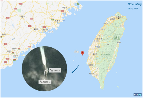 美国军舰过台海行踪被卫星曝光 疑似首次进入澎湖水道