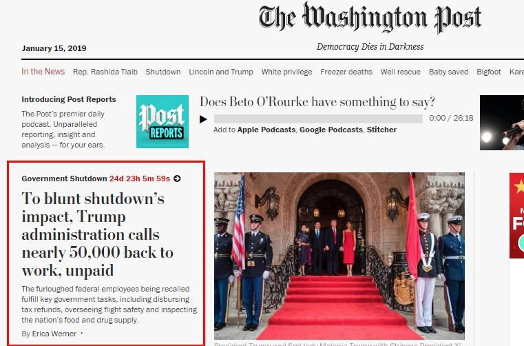 唐纳德·特朗普|政府还没开门，特朗普要50000雇员来上班，不给钱